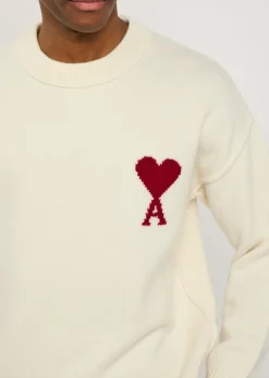 Logo-intarsia wool jumper