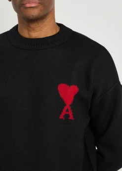 Logo-intarsia wool jumper