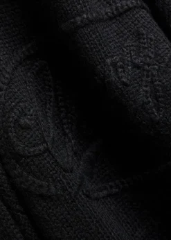 Logo knitted alpaca-blend henley jumper