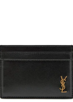 Logo leather card holder
