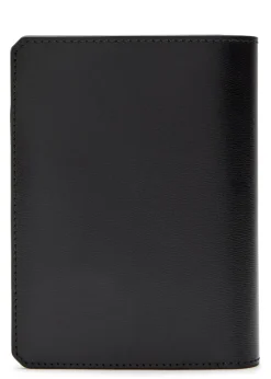 Logo leather passport case