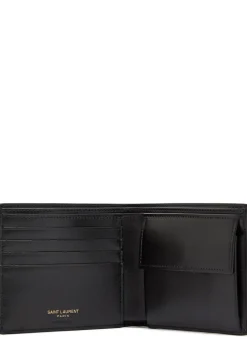 Logo leather wallet