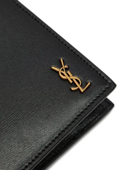 Logo leather wallet