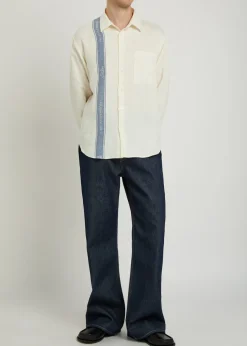 Logo linen shirt