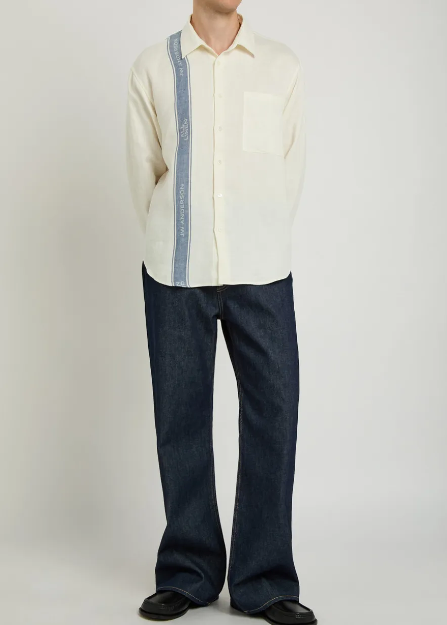 Logo linen shirt