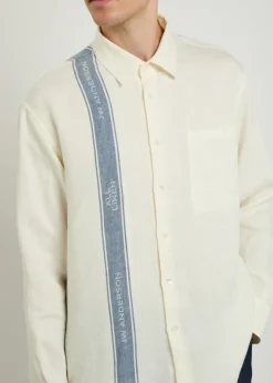 Logo linen shirt