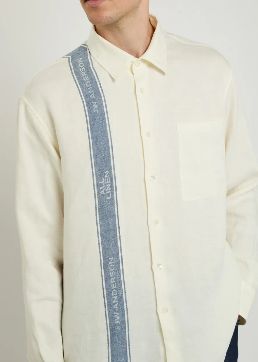 Logo linen shirt