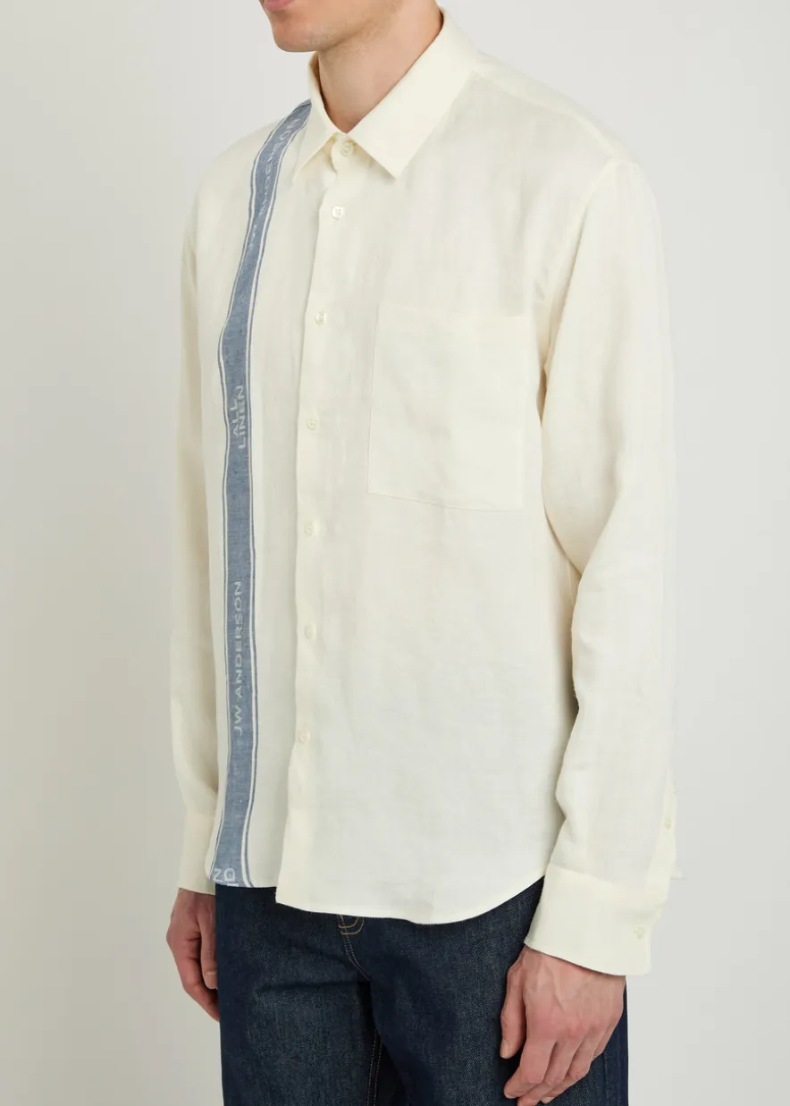 Logo linen shirt