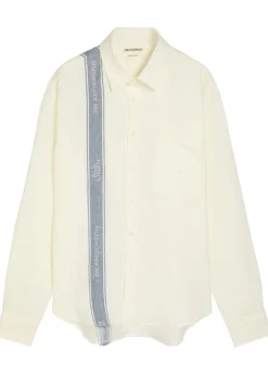 Logo linen shirt