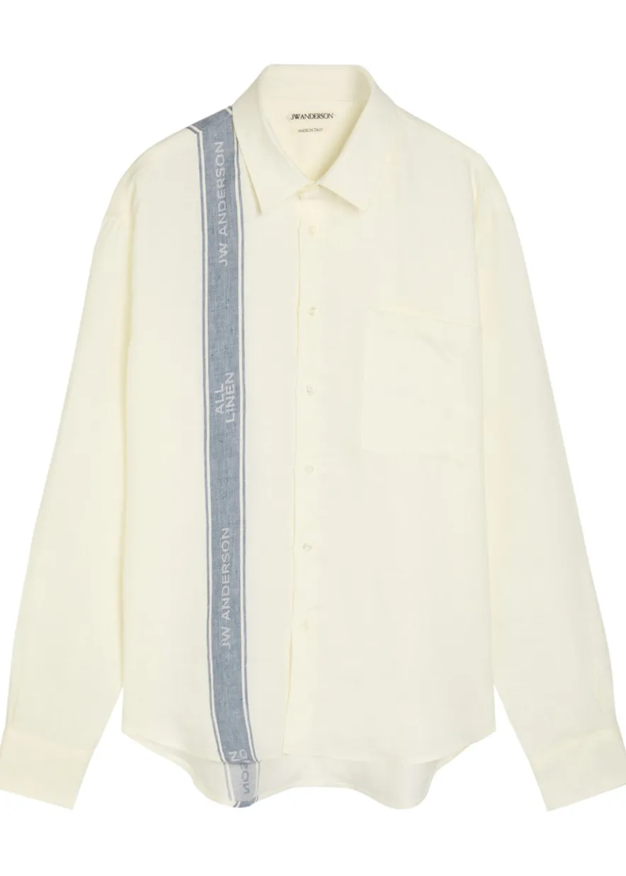 Logo linen shirt