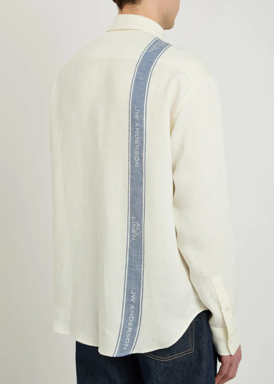 Logo linen shirt