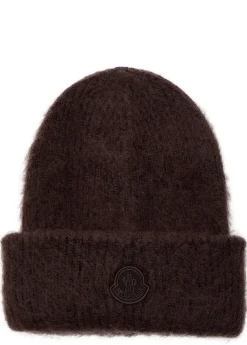 Logo mohair-blend beanie