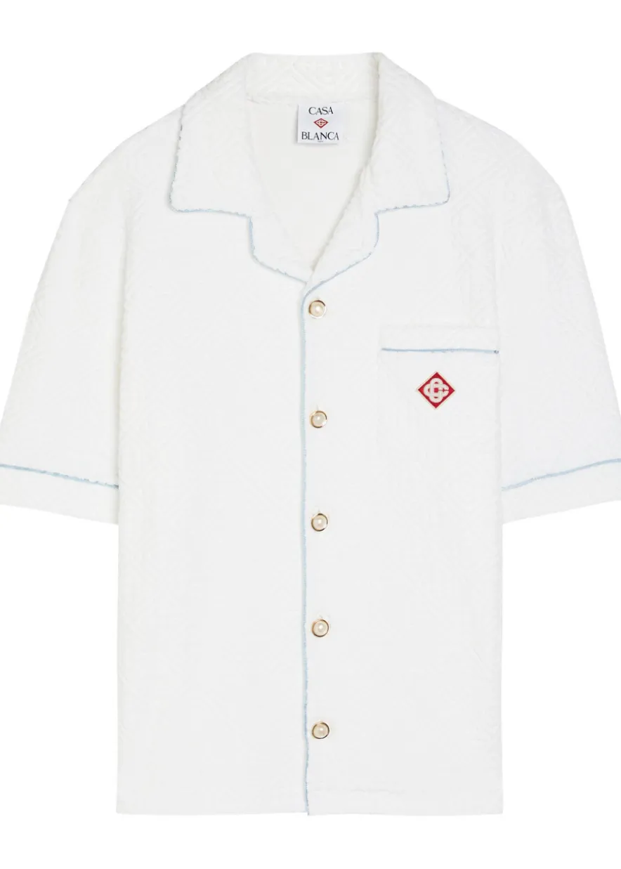 Logo-monogrammed terry shirt