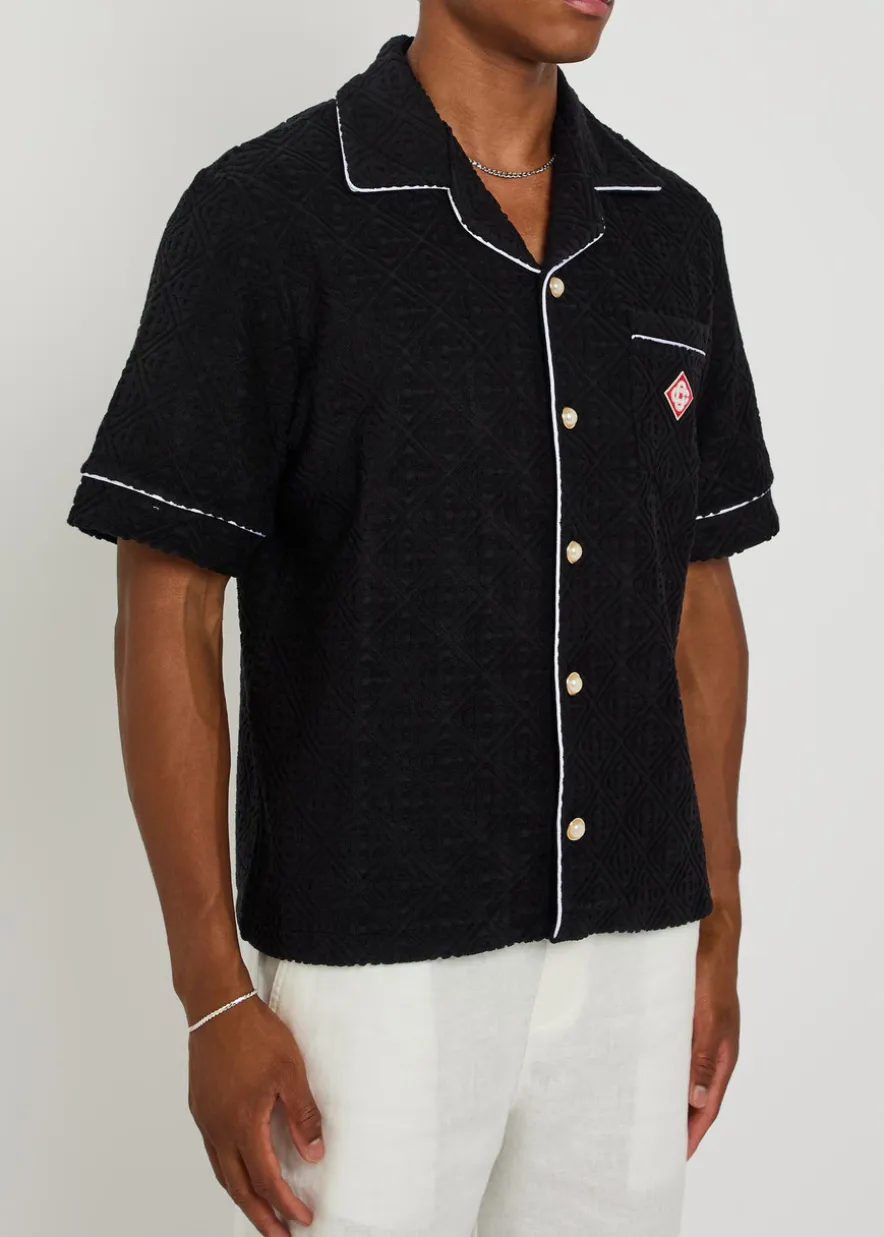 Logo-monogrammed terry shirt