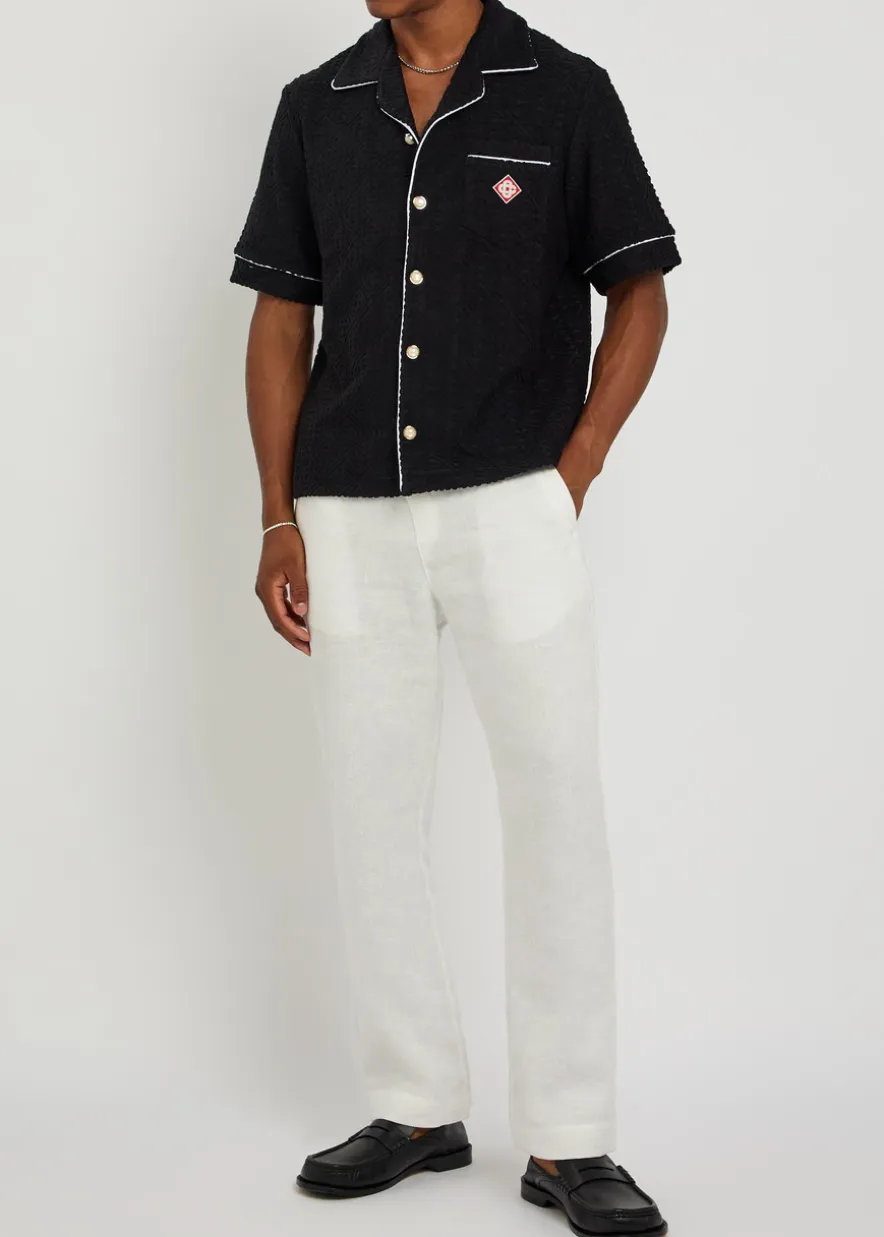 Logo-monogrammed terry shirt