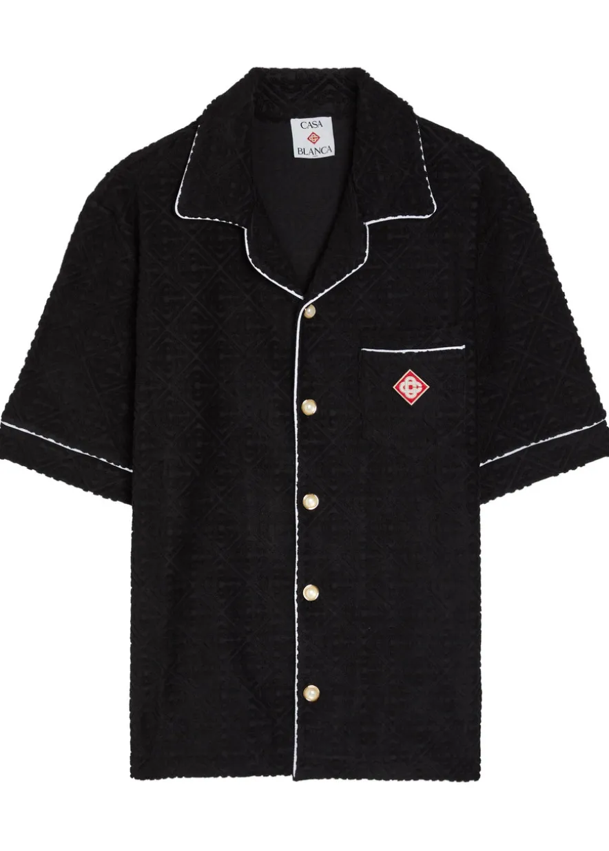 Logo-monogrammed terry shirt