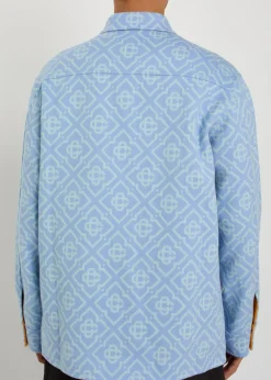 Logo-monogrammed wool overshirt