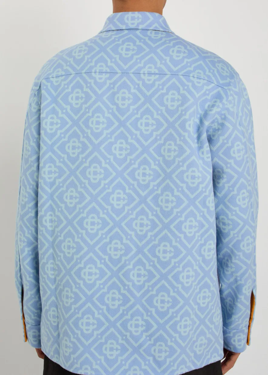 Logo-monogrammed wool overshirt