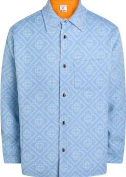 Logo-monogrammed wool overshirt