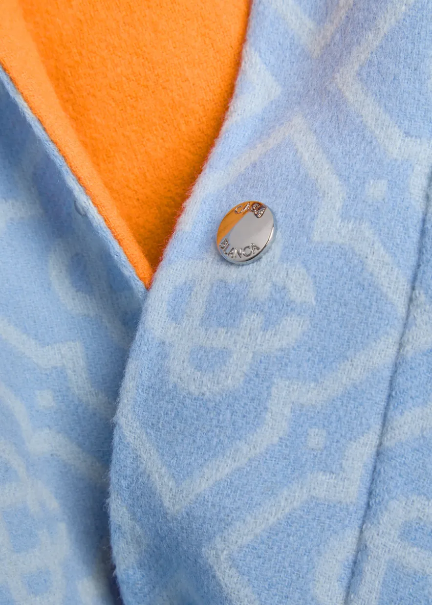 Logo-monogrammed wool overshirt