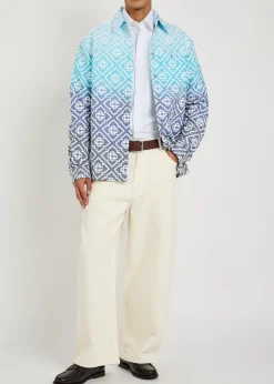 Logo-monogrammed woven overshirt
