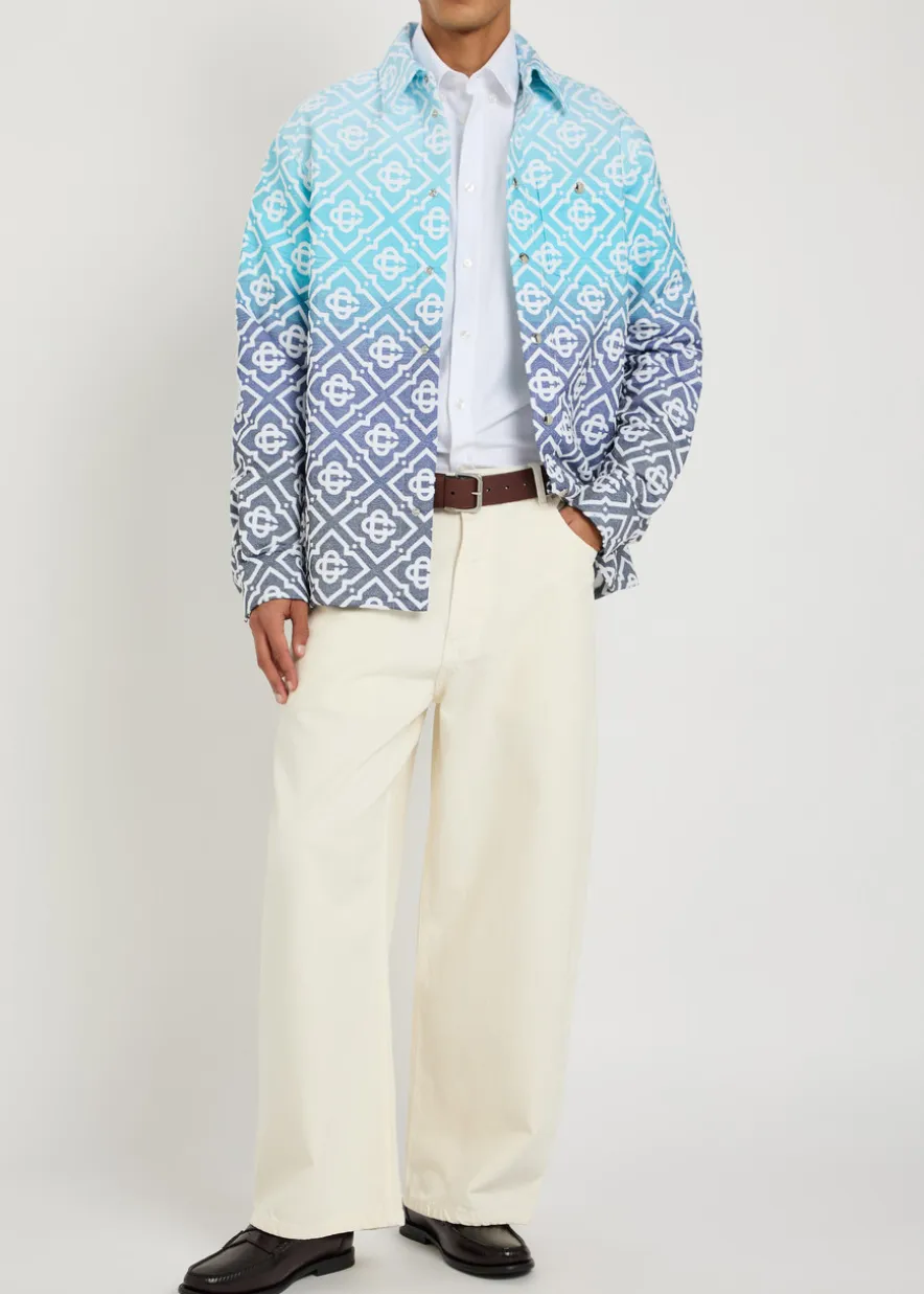 Logo-monogrammed woven overshirt