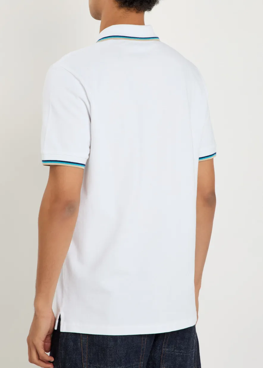 Logo piqué cotton polo shirt