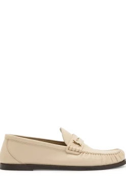 Logo-plaque leather loafers
