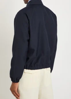 Logo-plaque woven jacket