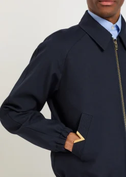 Logo-plaque woven jacket