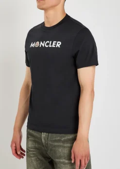 Logo-print and appliquéd cotton T-shirt