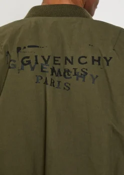 Logo-print cotton-blend bomber jacket