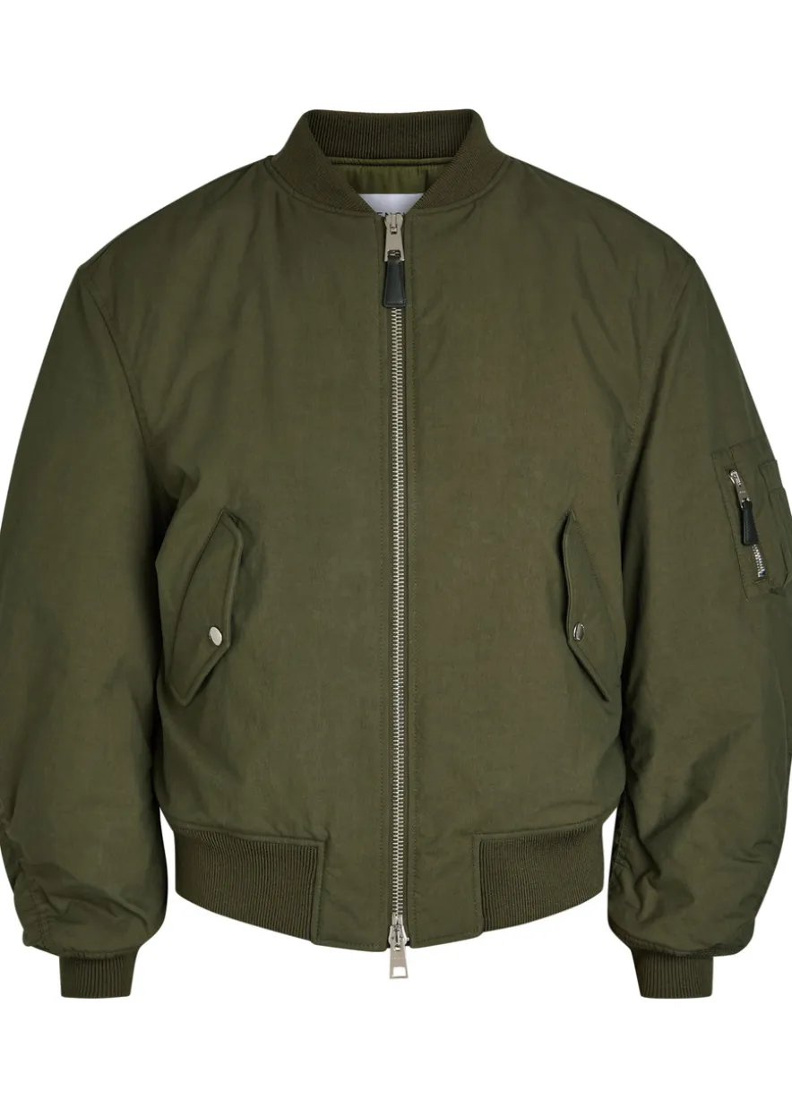 Logo-print cotton-blend bomber jacket
