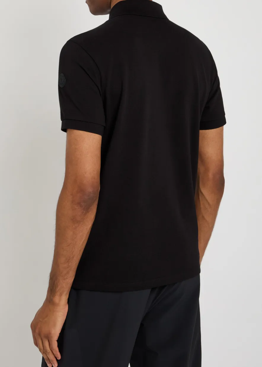 Logo-print cotton polo shirt