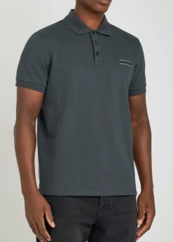 Logo-print cotton polo shirt