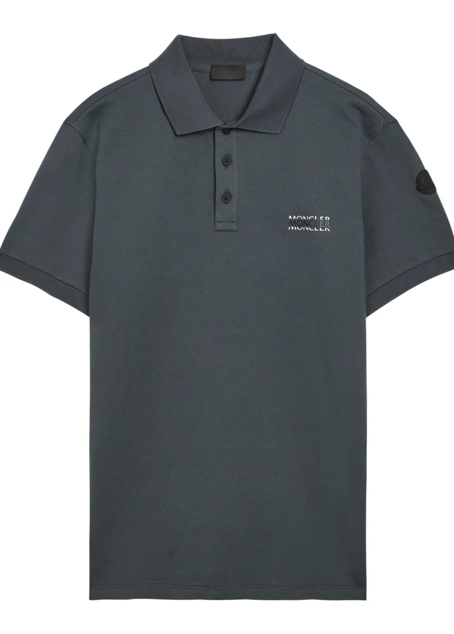 Logo-print cotton polo shirt
