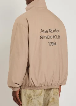 Logo-print cotton-poplin jacket