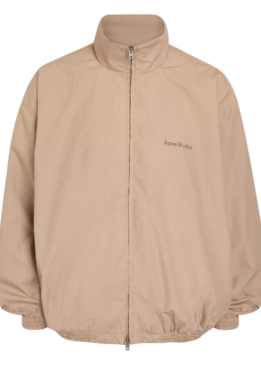 Logo-print cotton-poplin jacket