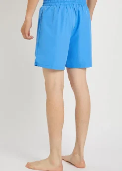 Logo-print cotton swim shorts