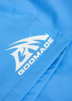 Logo-print cotton swim shorts