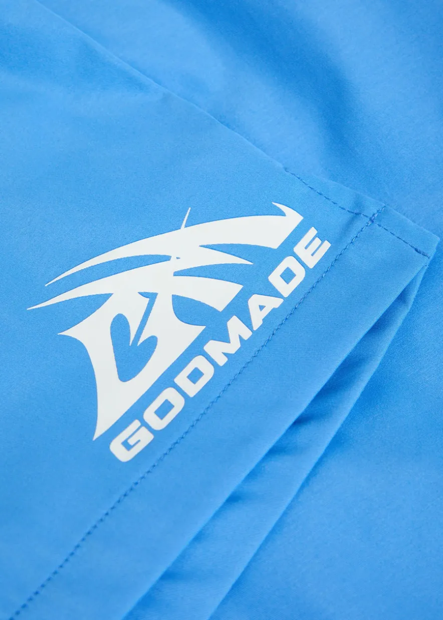 Logo-print cotton swim shorts