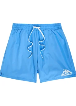 Logo-print cotton swim shorts