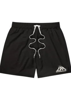 Logo-print cotton swim shorts