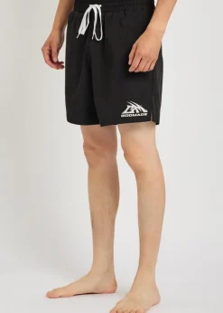 Logo-print cotton swim shorts