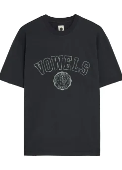 Logo-print distressed cotton T-shirt