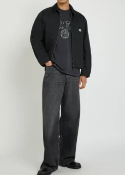 Logo-print distressed cotton T-shirt