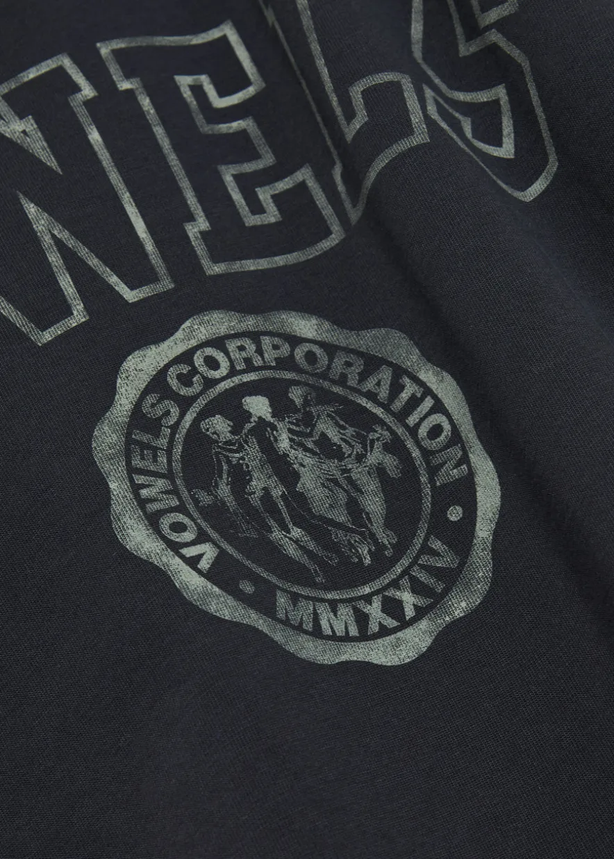 Logo-print distressed cotton T-shirt