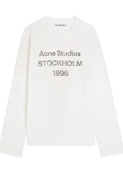 Logo-print long-sleeve cotton-blend T-shirt