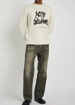 Logo-print long-sleeve cotton-blend T-shirt