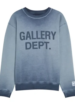 Logo-print washed cotton sweatshirt